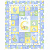SLEEPY TIME. Panel bebé en azul y amarillo.Medida aprox. 90x110