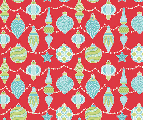 SPARKLE. X'mas Fabric in red.