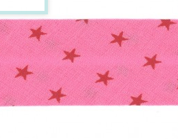 Bias 20mm. Stars on pink background.