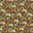 ZEN. Abanicos multicolor en fondo beige en tela de patchwork.