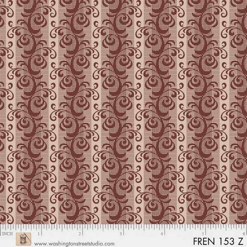 FRENCH PAISLEY. Frets in brown serigraphy