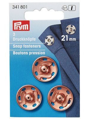 Pack PRYM. Snap Fasteners  size 21mm. 3  units.