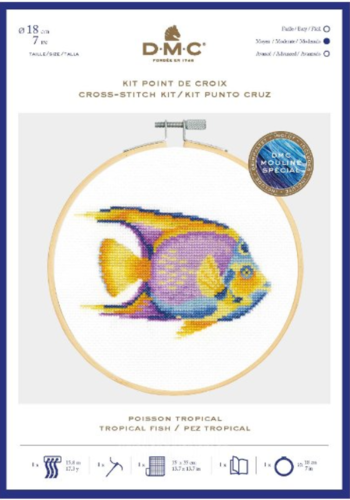 BK1875 KIT DMC Cross Stich. All materials included. TROPICAL FISH