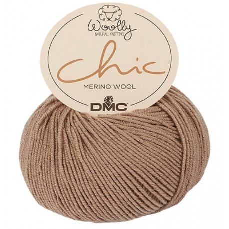 Wooly CHIC-112 DMC. 96% Merino Wool. Metallic Thread.