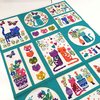 KATIESCATS. Panel cats stamps. Measure approx. 61x110