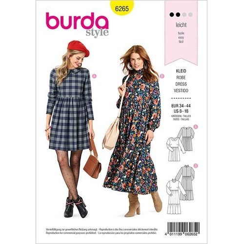 Burda Pattern. 6265. Two models included. Level: Easy.