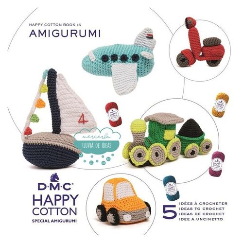 Happy Cotton Book 15. 5 ideas  para tejer a ganchillo amigurumis DMC. Portal de Belén.