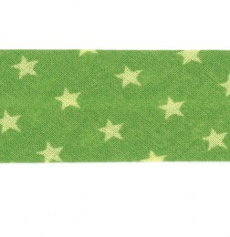 BIES TERGAL 20mm. Estrellas en fondo verde.