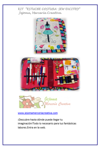 KIT SEWING CASE:  Materials and instructions.