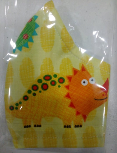 TEEN-ADULT Textile MASK: DINOSAURIO. SIZE M adaptable to your face and reusable.
