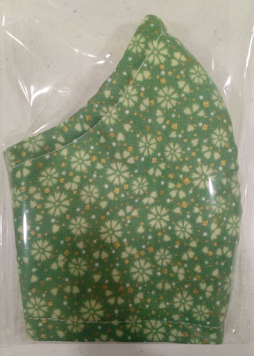 TEEN-ADULT Textile MASK: FLORAL VERDE. SIZE M adaptable to your face and reusable.