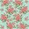 Back Patchwork flowers on turquoise background. Total fabric width 2.80 approx.