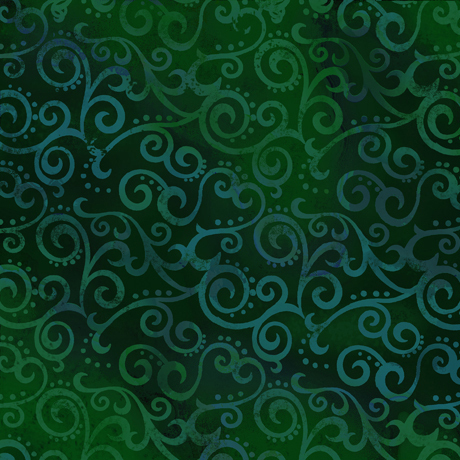 OMBRE SCROLL F FOREST.  Marbled in green.