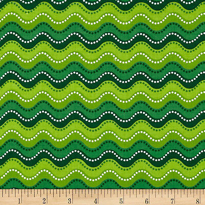 . X'mas Fabric  green stripes.