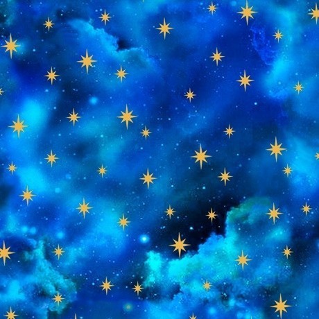 CONSTRUCCION: IN THE BEGINING Cielo estrellado. Estrella dorada.