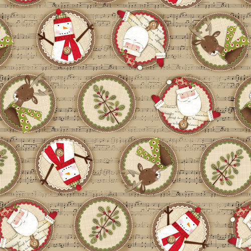 . X'mas Fabric. HOLIDAY STICHES.