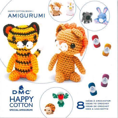 Happy Cotton Book 1. 8 nuevos proyectos para tejer a ganchillo amigurumis DMC.