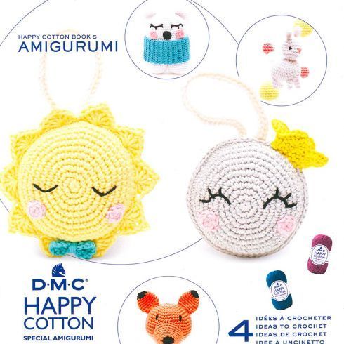 Happy Cotton Book 5. 4 ideas  para tejer a ganchillo amigurumis DMC.
