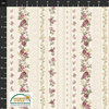 STOFF FABRIC: KELLY-ROSES-493. Burdeaux geometry in cream background.