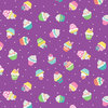 DAYDREAM: Cupcakes in mauve background.