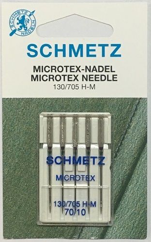 Estuche 5 agujas maquina coser SCHMETZ. Microtex 70/10