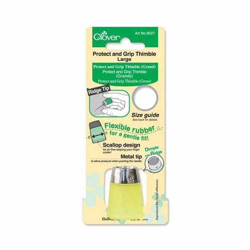 Protect and Grip Thimble (LARGE). Flexible rubber. CLOVER.