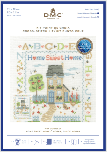 BK1920 KIT DMC Cross Stich. All materials included.HOME SWEET HOME
