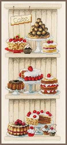 KIT VERVACO Cross Stich. All materials included. DELICIOUS CAKES.