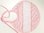 BABERO PINK STARS. Bib ZIG ZAG to embroider cross stitch.