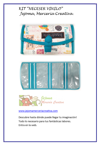 Kit sewing bag HANDMADE. (Includes all materials and instructions)