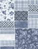 Back Patchwork BLUE. ESSENTIAL. Total fabric width 2.80 approx.