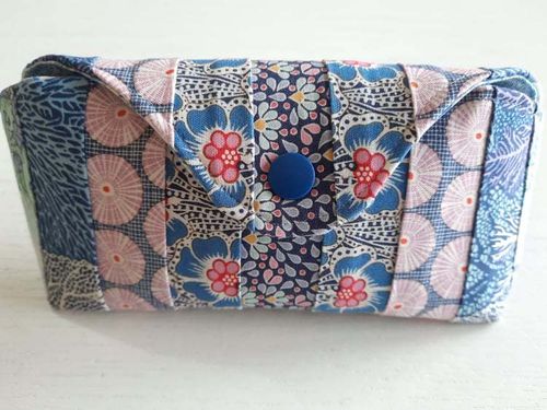 KIT GLASSES CASE: COTTON BEACH AZUL. Materials and instructions.