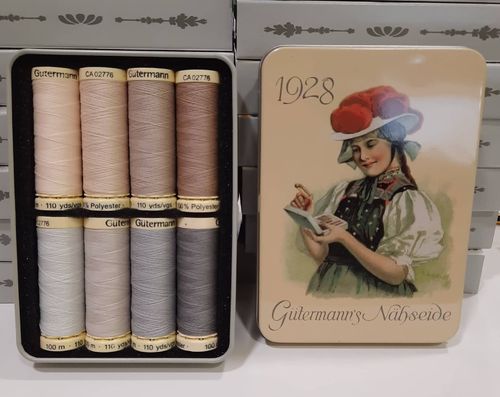 GUTERMANN BOX "1928". 8 Sew All Thread 100m.